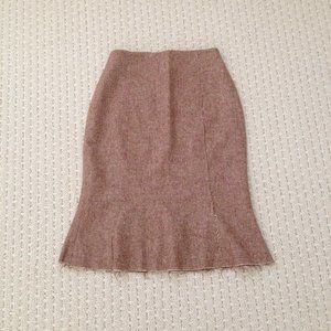 Bebe wool tweed skirt with raw hem